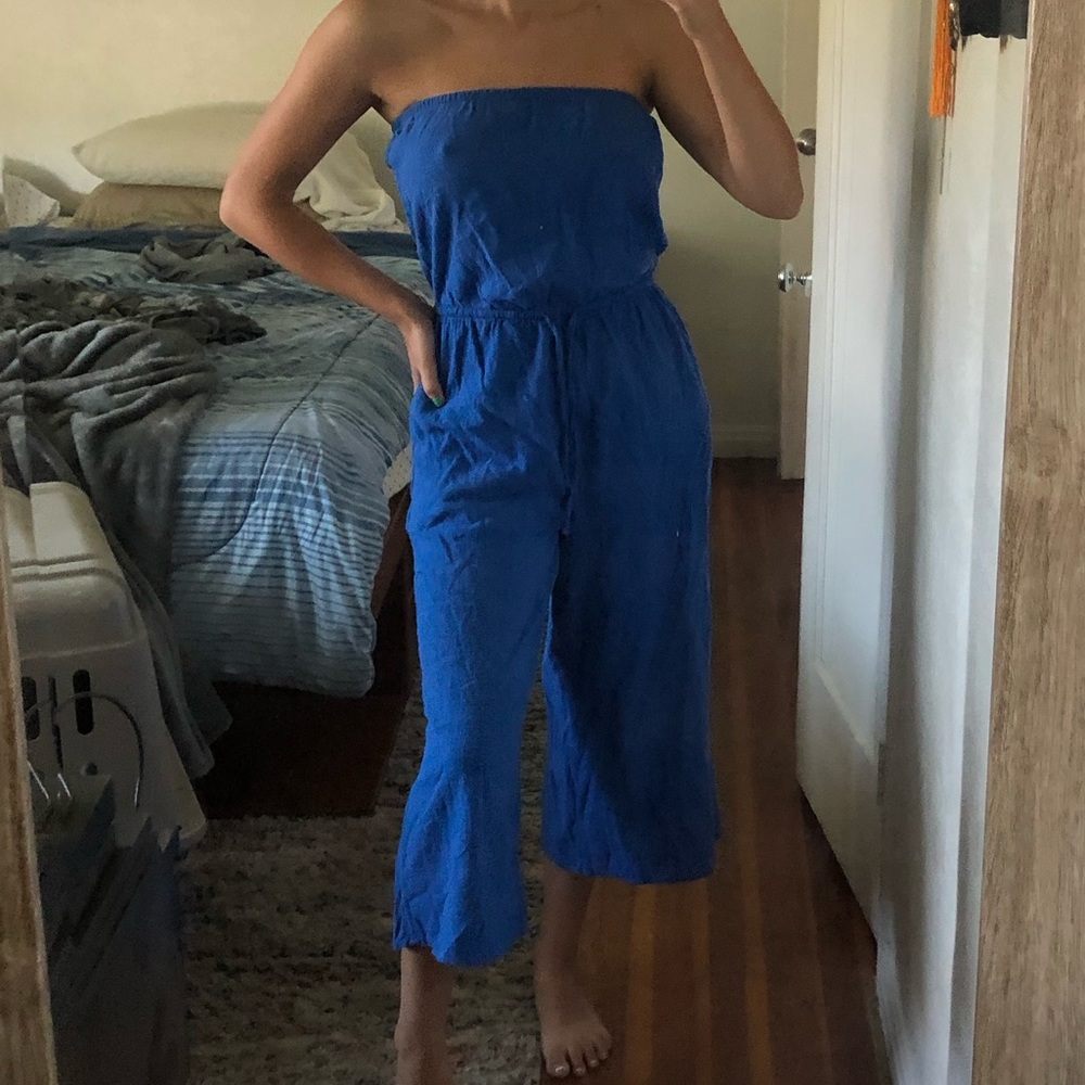 Aerie royal blue jumpsuit